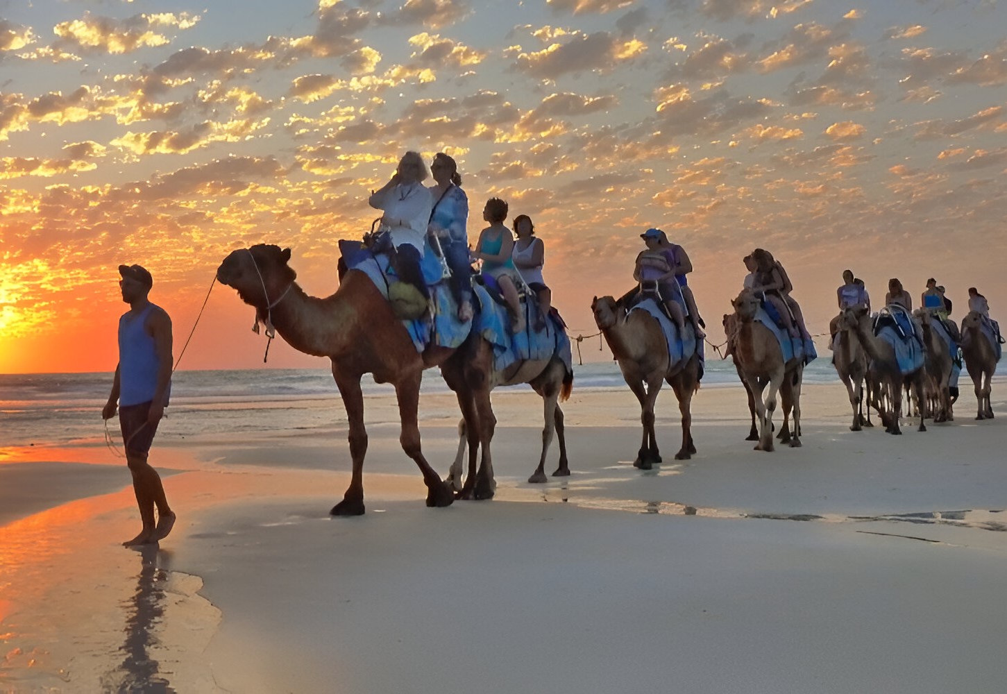Camel ride along Legzira Beach 